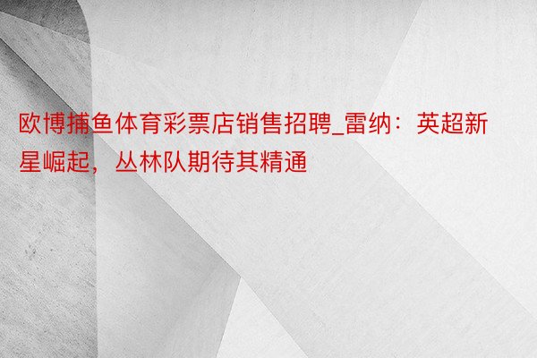 欧博捕鱼体育彩票店销售招聘_雷纳：英超新星崛起，丛林队期待其精通